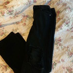 High Waisted Ripped Jeans